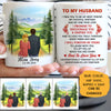 To my husband Promise to encourage you and inspire you mountain customized mug, personalized Valentine's Day gift for him