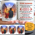 To my husband Promise to encourage you and inspire you city street customized mug, personalized Valentine's Day gift for him