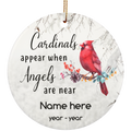 Cardinals Appear When Angels Are Near Circle Ornament
