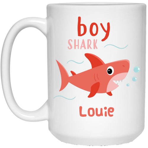 Boy Shark Personalized Coffee Mugs
