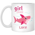 Girl Shark Personalized Coffee Mugs