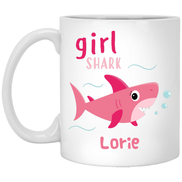 Girl Shark Personalized Coffee Mugs