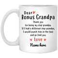 Dear Bonus Grandpa Personalized Coffee Mugs