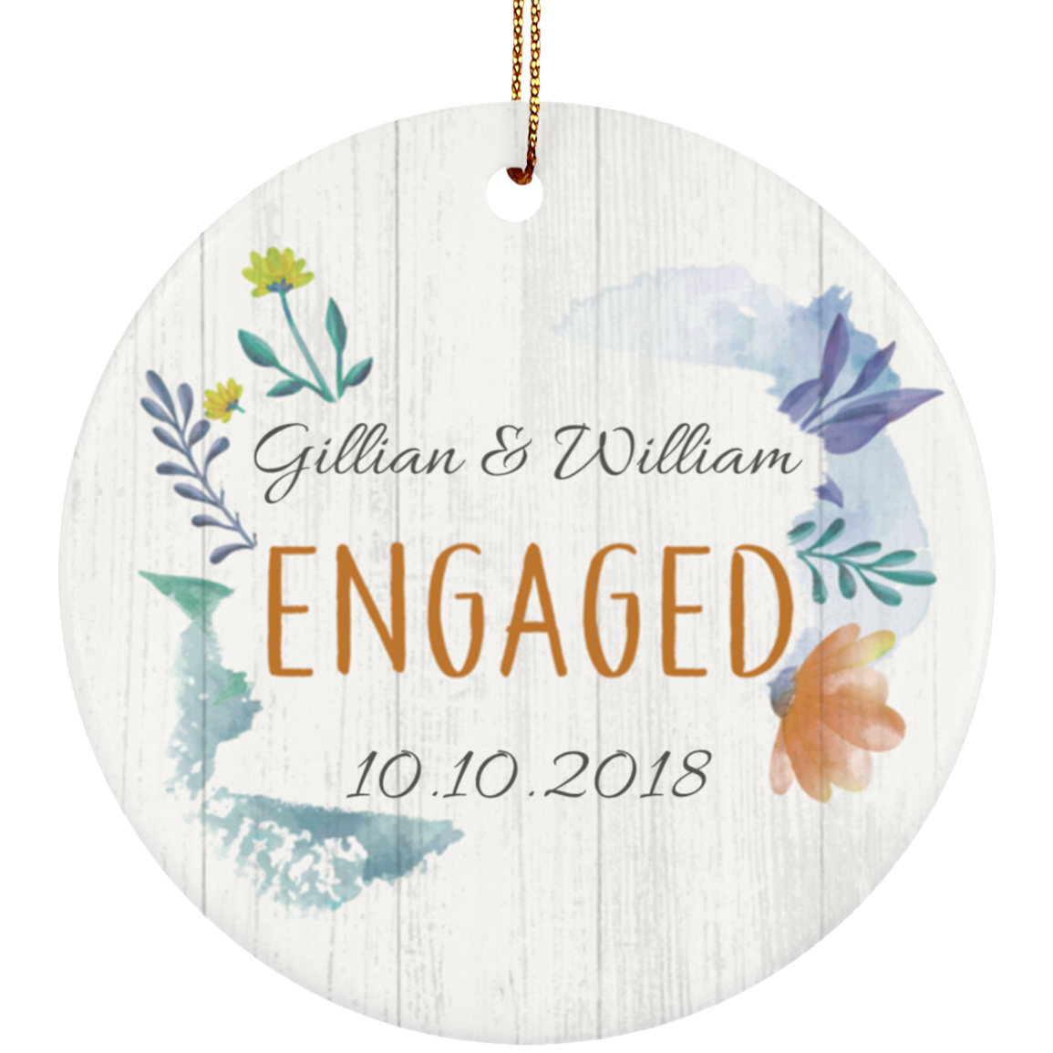 Engaged Circle Ornament