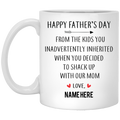 Happy Father's Day From Inherited Kids Personalized Coffee Mugs