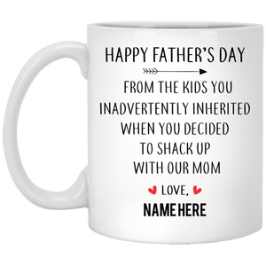 Happy Father's Day From Inherited Kids Personalized Coffee Mugs
