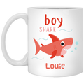 Boy Shark Personalized Coffee Mugs
