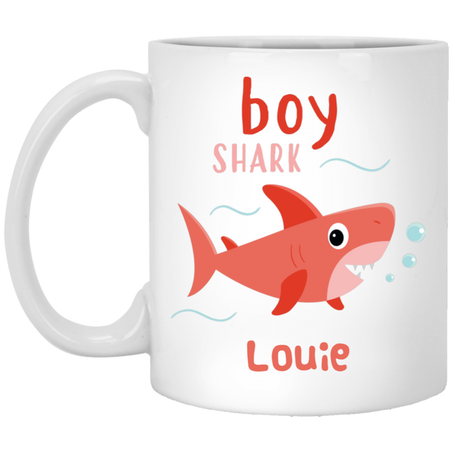 Boy Shark Personalized Coffee Mugs