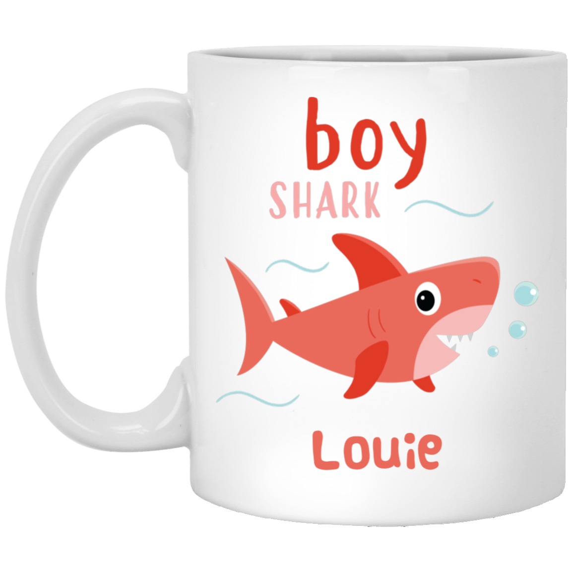Boy Shark Personalized Coffee Mugs