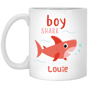 Boy Shark Personalized Coffee Mugs