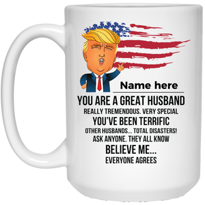 You Are A Great Husband Personalized Coffee Mugs