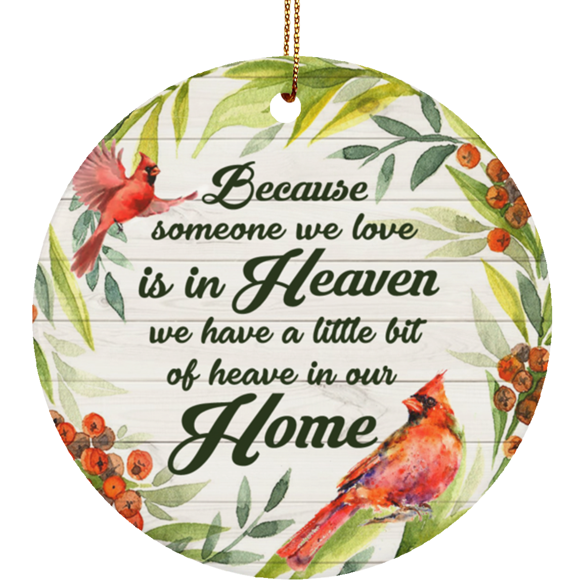 Heaven In Our Home Circle Ornament