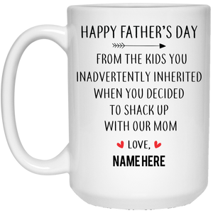 Happy Father's Day From Inherited Kids Personalized Coffee Mugs