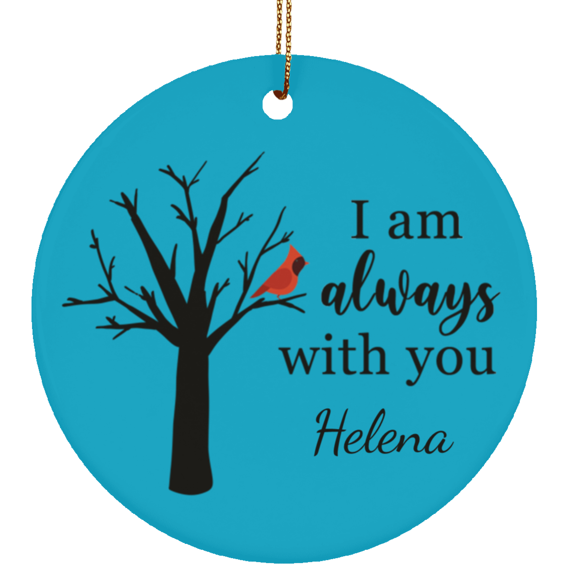 I Am Always With You Circle Ornament
