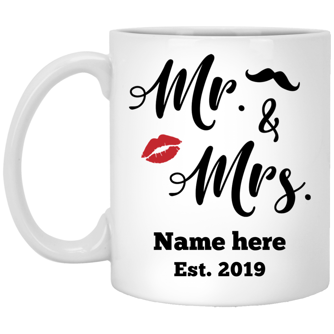 Mr and Mrs Couple Personalized Coffee Mugs