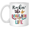 Rockin' Bonus Mom Life Coffee Mugs