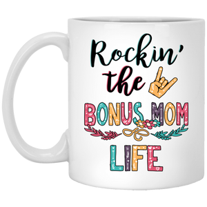 Rockin' Bonus Mom Life Coffee Mugs