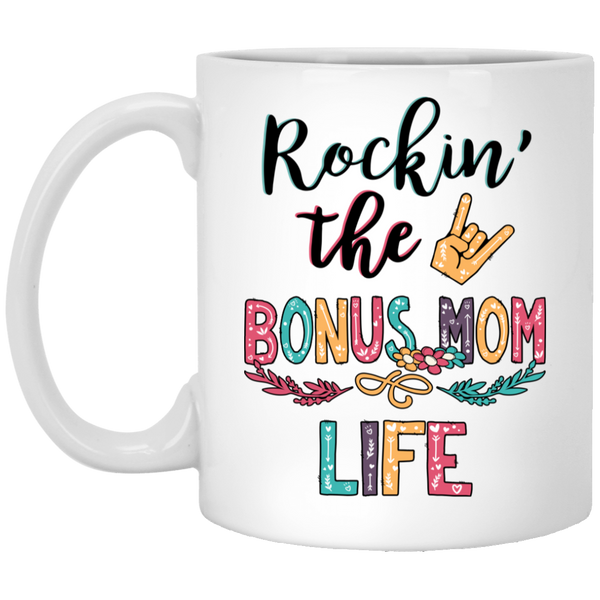 Rockin' Bonus Mom Life Coffee Mugs