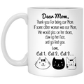 Dear Cat Mom Thank You Personalized Coffee Mugs