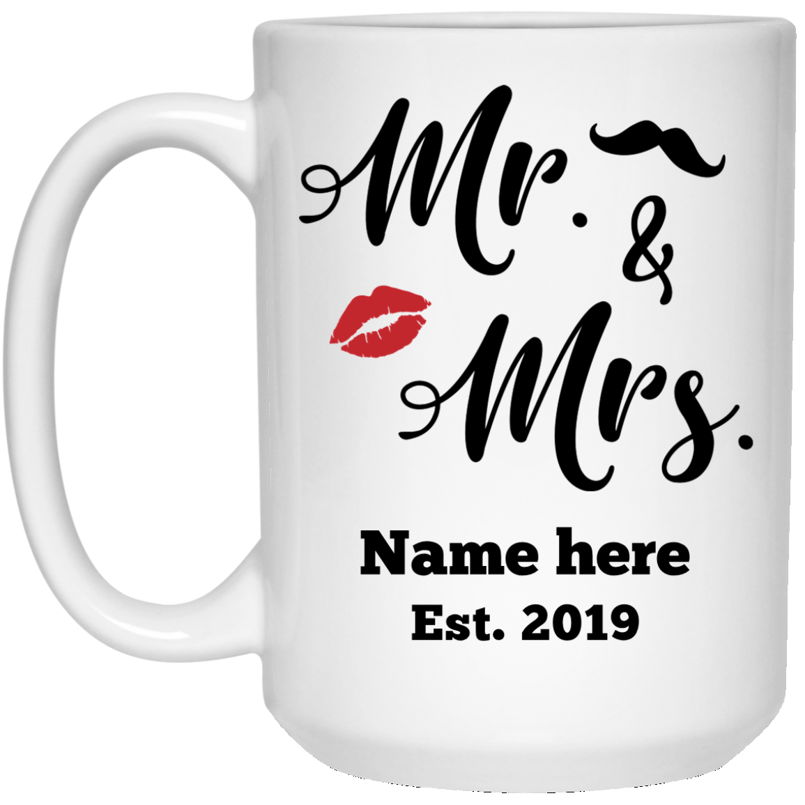 Mr and Mrs Couple Personalized Coffee Mugs