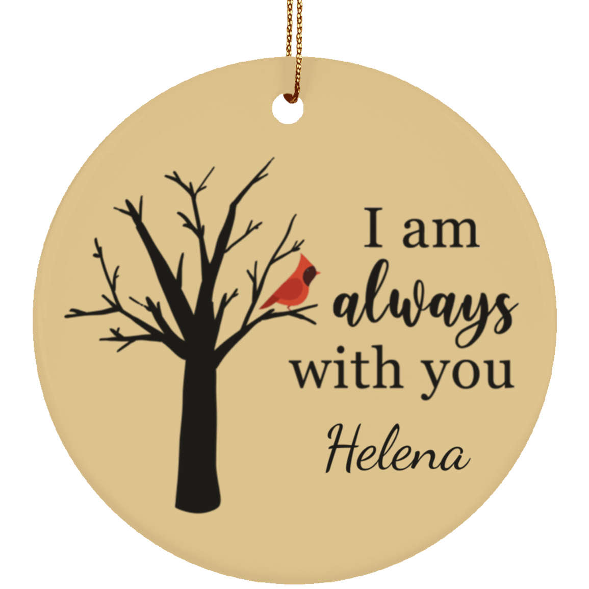 I Am Always With You Circle Ornament