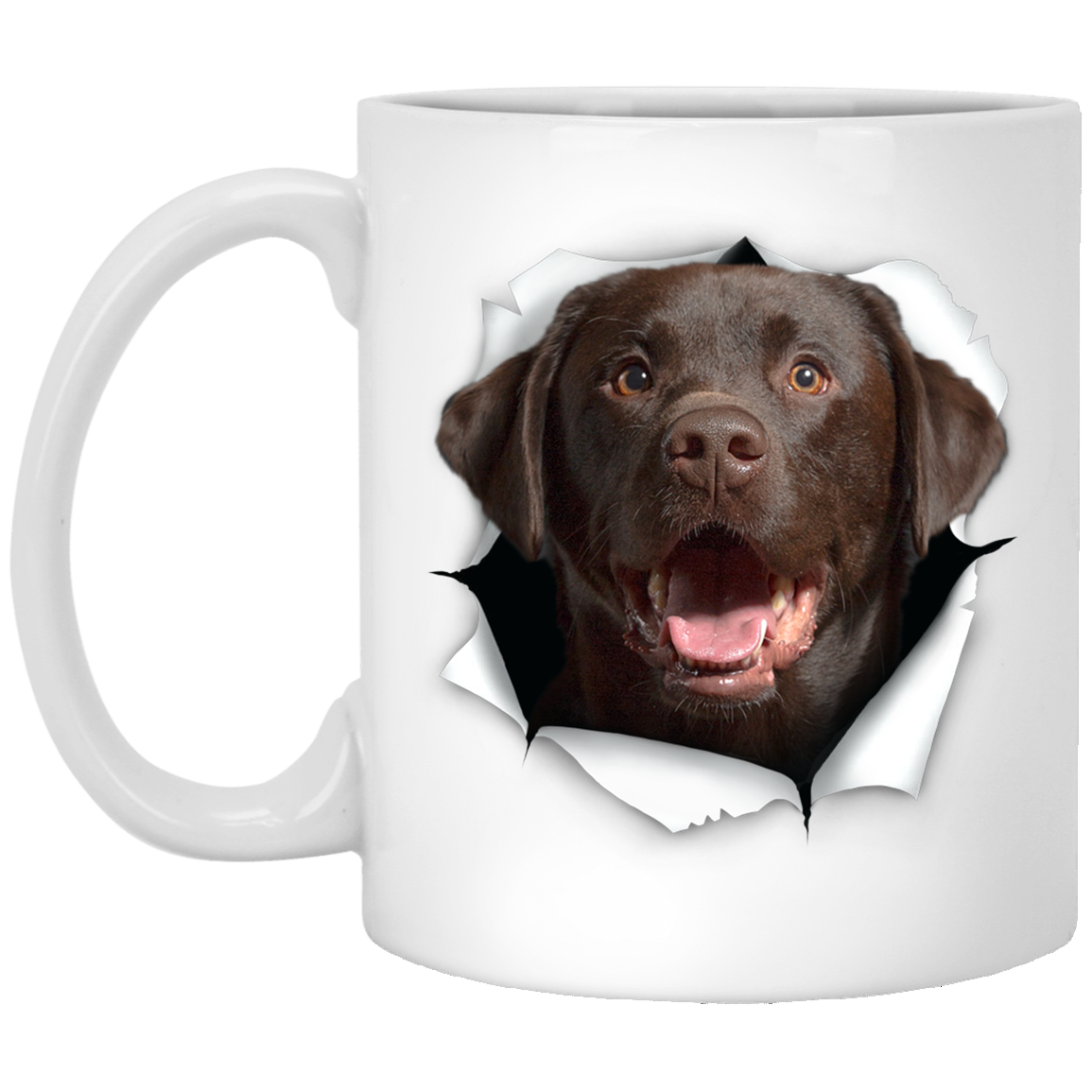 Cute Chocolate Labrador 3D Coffee Mugs