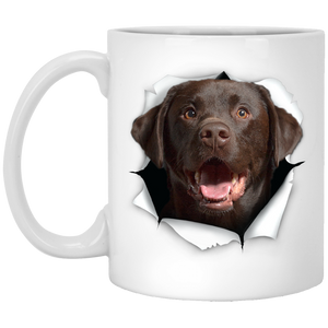 Cute Chocolate Labrador 3D Coffee Mugs