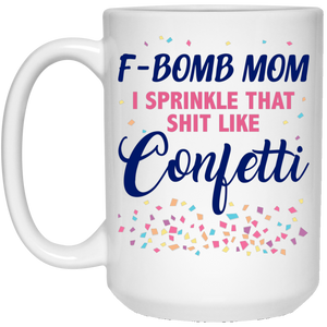F-bomb Mom Confetti Coffee Mugs