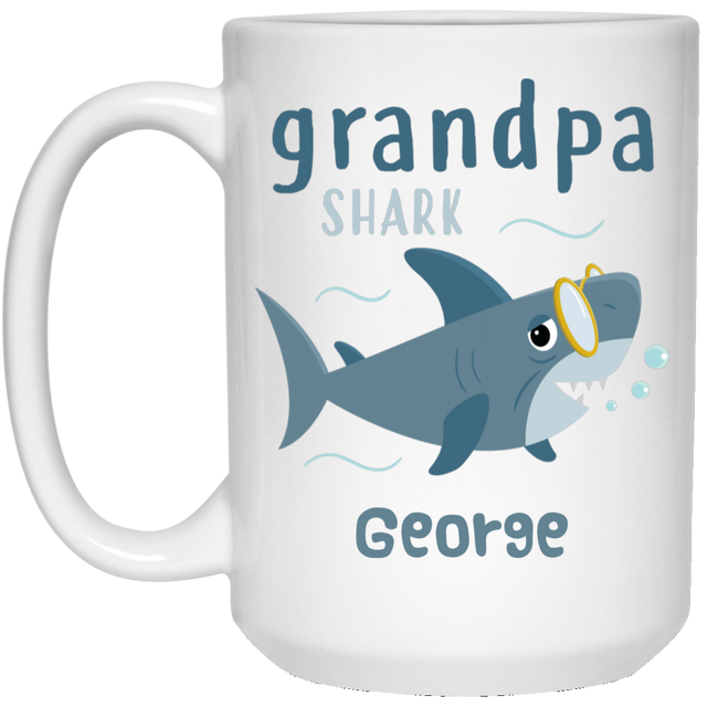 Grandpa Shark Personalized Coffee Mugs