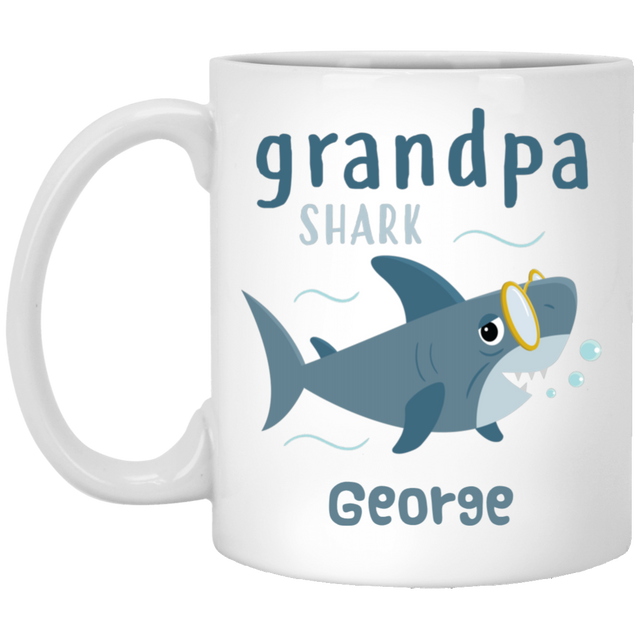 Grandpa Shark Personalized Coffee Mugs