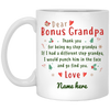 Dear Bonus Grandpa Christmas Personalized Coffee Mugs