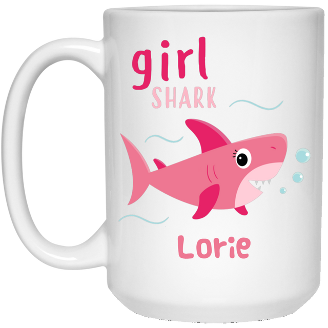 Girl Shark Personalized Coffee Mugs