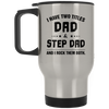 I have Two Title Dad And Step Dad Travel Mug, Gift for Bonus Dad, Step Father's Birth Day Gift