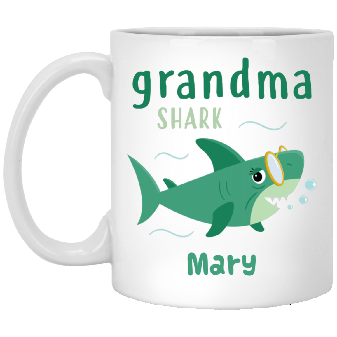 Grandma Shark Personalized Coffee Mugs
