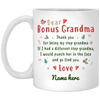Bonus Grandma Christmas Personalized Coffee Mugs