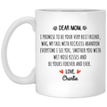 Very Best Friend Dog Mom Personalized Coffee Mugs