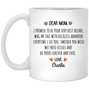 Very Best Friend Dog Mom Personalized Coffee Mugs