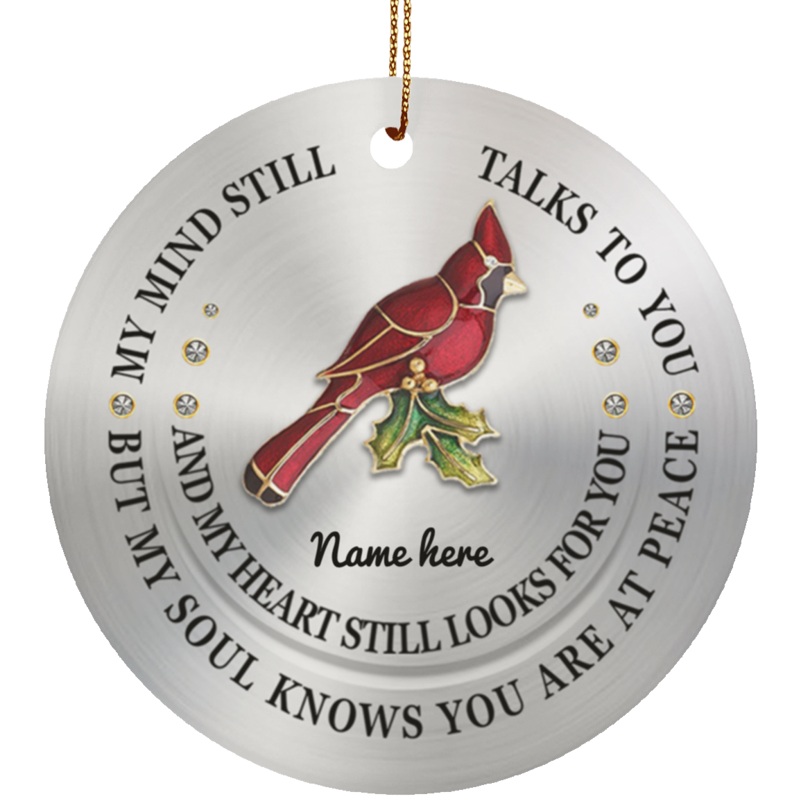 Still Talks To You Bird Circle Ornament