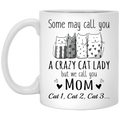 Crazy Cat Mom Personalized Coffee Mugs