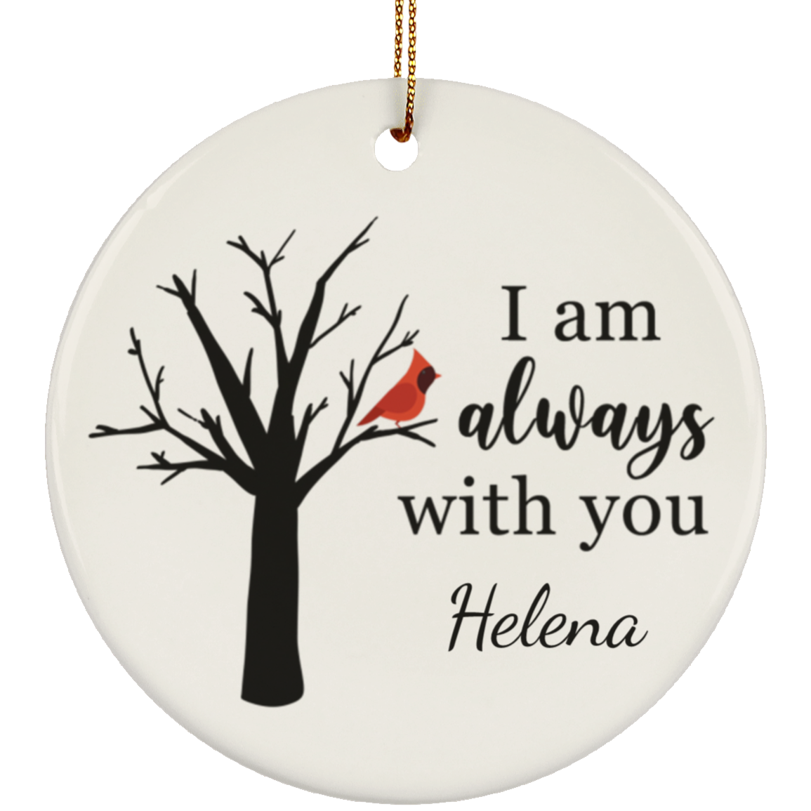 I Am Always With You Circle Ornament