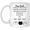 Dear Cat Dad Thank You Personalized Coffee Mugs