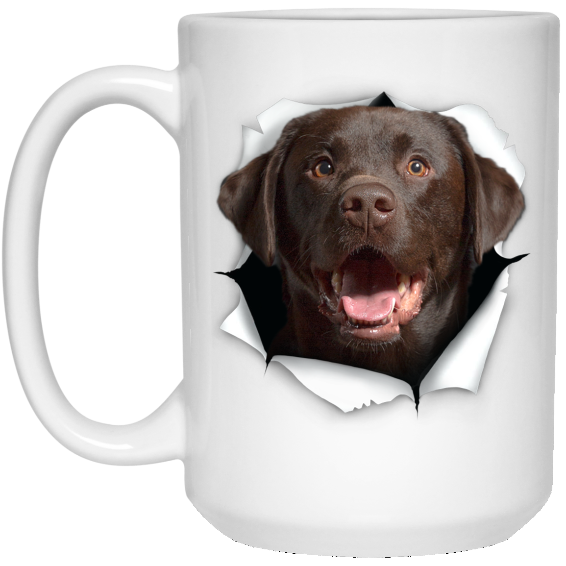 Cute Chocolate Labrador 3D Coffee Mugs