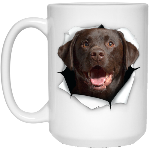 Cute Chocolate Labrador 3D Coffee Mugs