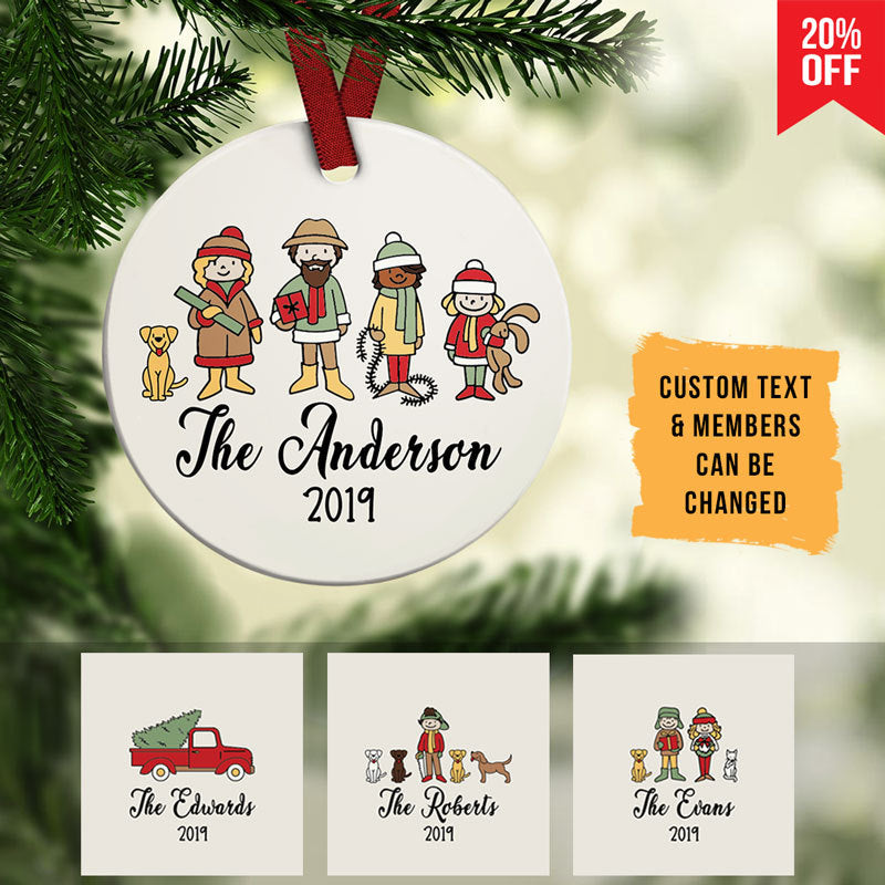 Family Christmas Customized Ornament